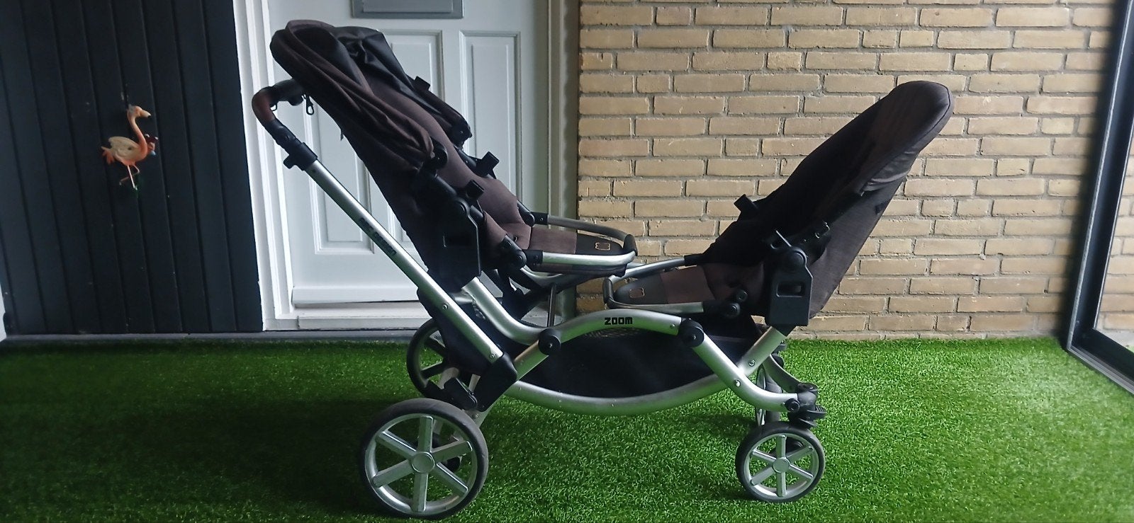 ABC Design Zoom Duowagen - Bruin, Kinderen en Baby's, Kinderwagens en Combinaties, Gebruikt, Kinderwagen, Overige merken, Duowagen