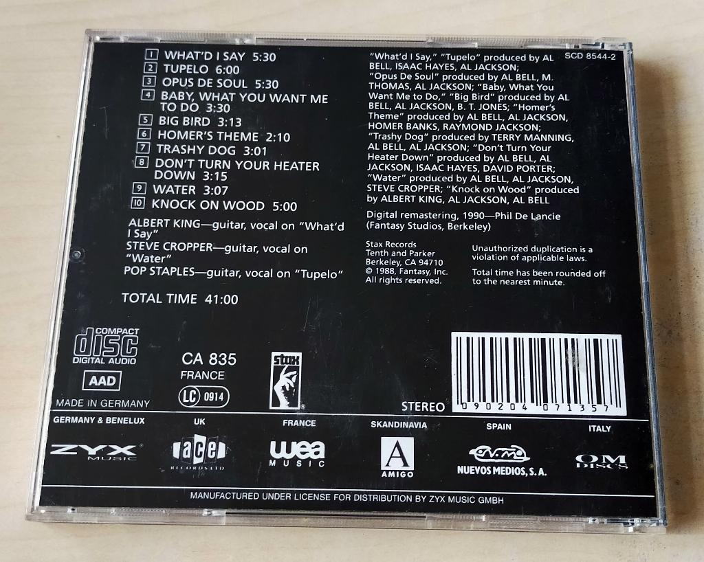 Steve Cropper - Jammed Together CD 1969/199? Albert King, Ophalen of Verzenden, Gebruikt