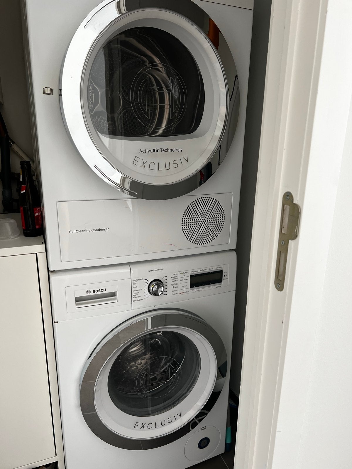 Bosch Wasmachine en Droger Combinatie - Exclusiv HomeProfess, 8 tot 10 kg, Ophalen, Gebruikt, 85 tot 90 cm
