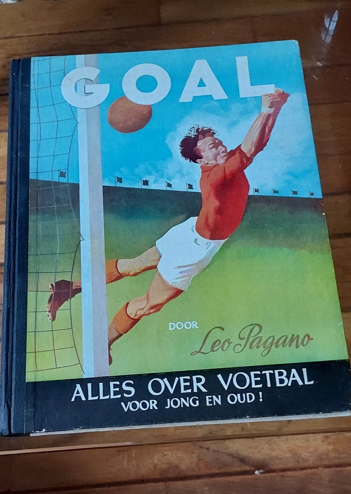 Vintage voetbalplaatjesalbum Goal - Leo Pagano (1949/1950), Gelezen, Ophalen of Verzenden, Balsport, Leo Pagano