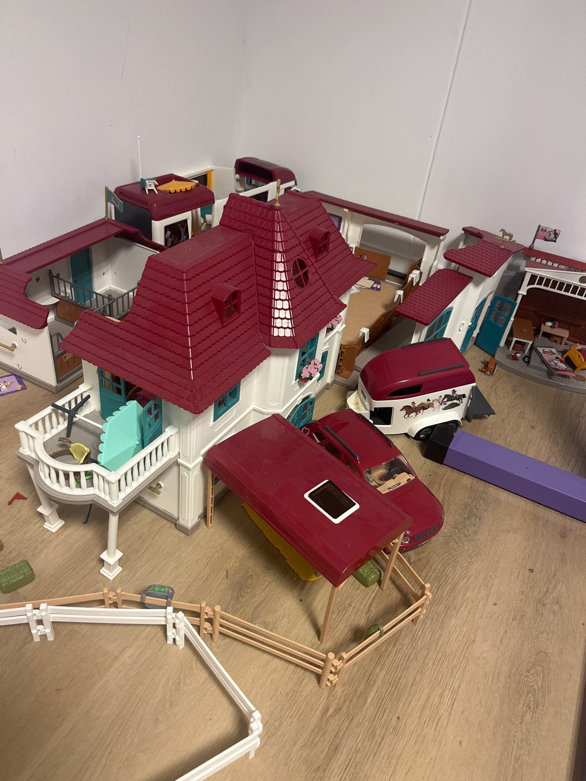 Grote Schleich paardenstal en manege set, Ophalen, Gebruikt, Jongen of Meisje