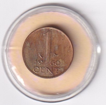 1 Cent 1960  Zeer Fraai met diverse Muntkleuren, Ophalen of Verzenden, Koningin Juliana, 1 cent, Losse munt