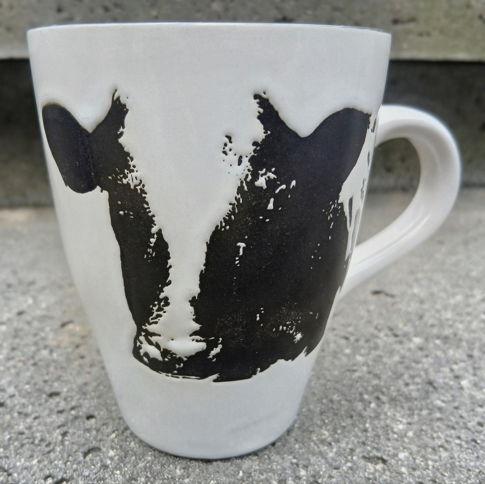 3 Brocante landelijke mokken met één koe, Ophalen of Verzenden