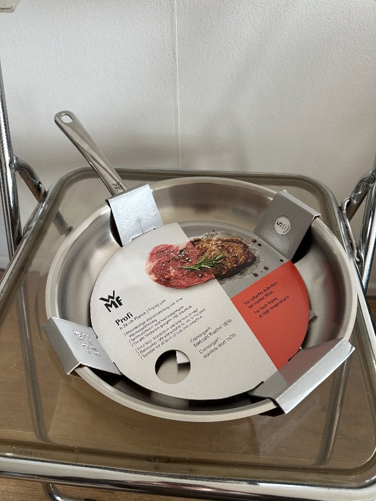 WMF profi koekenpan 28 cm stainless steal cromargan, Ophalen of Verzenden, Nieuw, Koekenpan, WMF