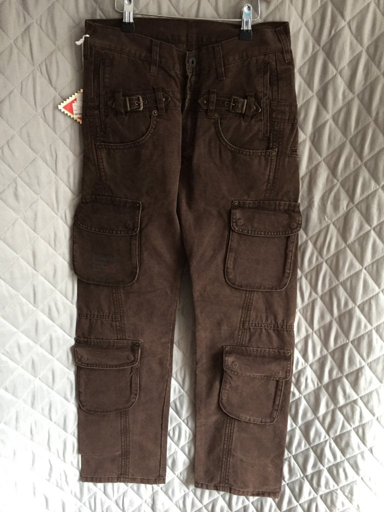 Replay bruine worker broek maat 36 kids 164 (3B1)(j), Tweedehands verkoop, Gebruikt, Ophalen of Verzenden, Geen@idee.nl
