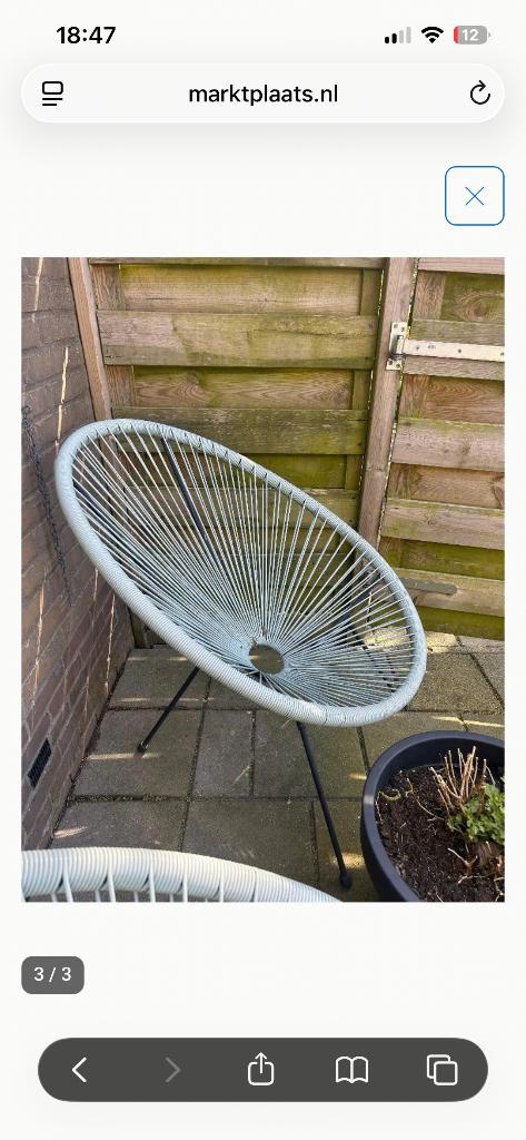 Tuin stoelen, Ophalen, Gebruikt, Kunststof