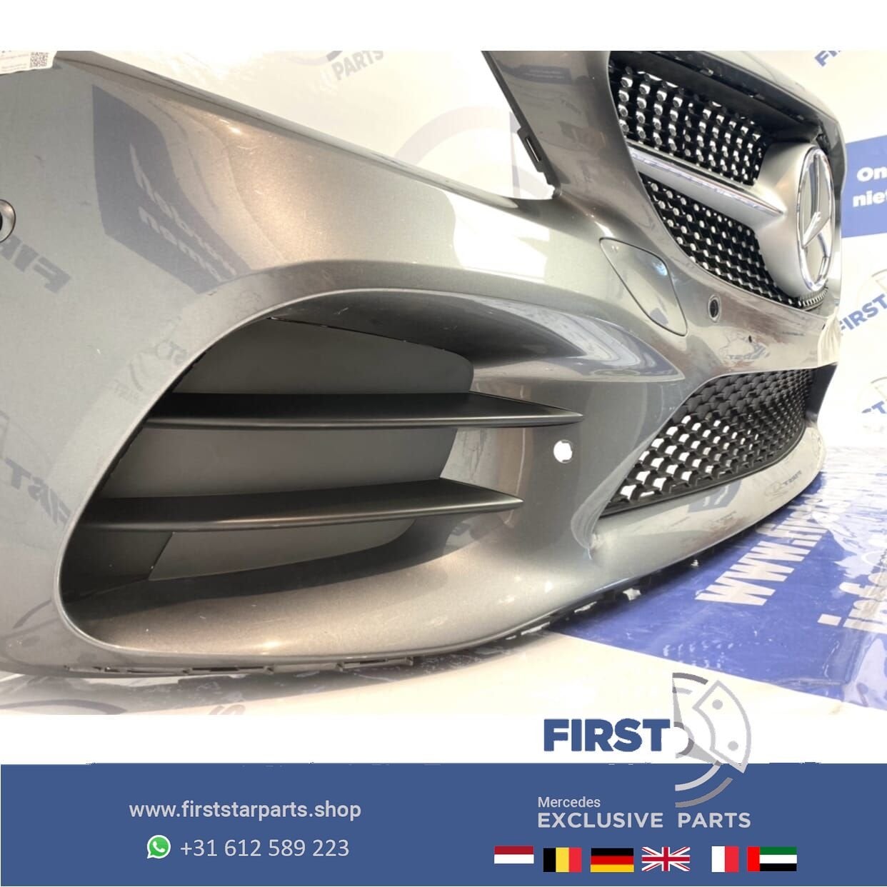 W205 FACELIFT AMG VOORBUMPER + diamond gril 2019 Mercedes C, Auto-onderdelen, Carrosserie en Plaatwerk, Gebruikt, -, Voor, Ophalen of Verzenden