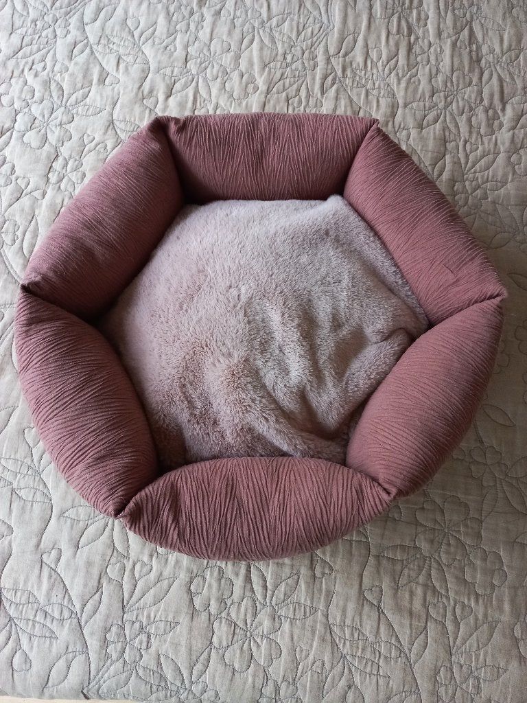 Kattenmand rond met uitneembaar kussen, Ophalen, Nieuw, Pluche
