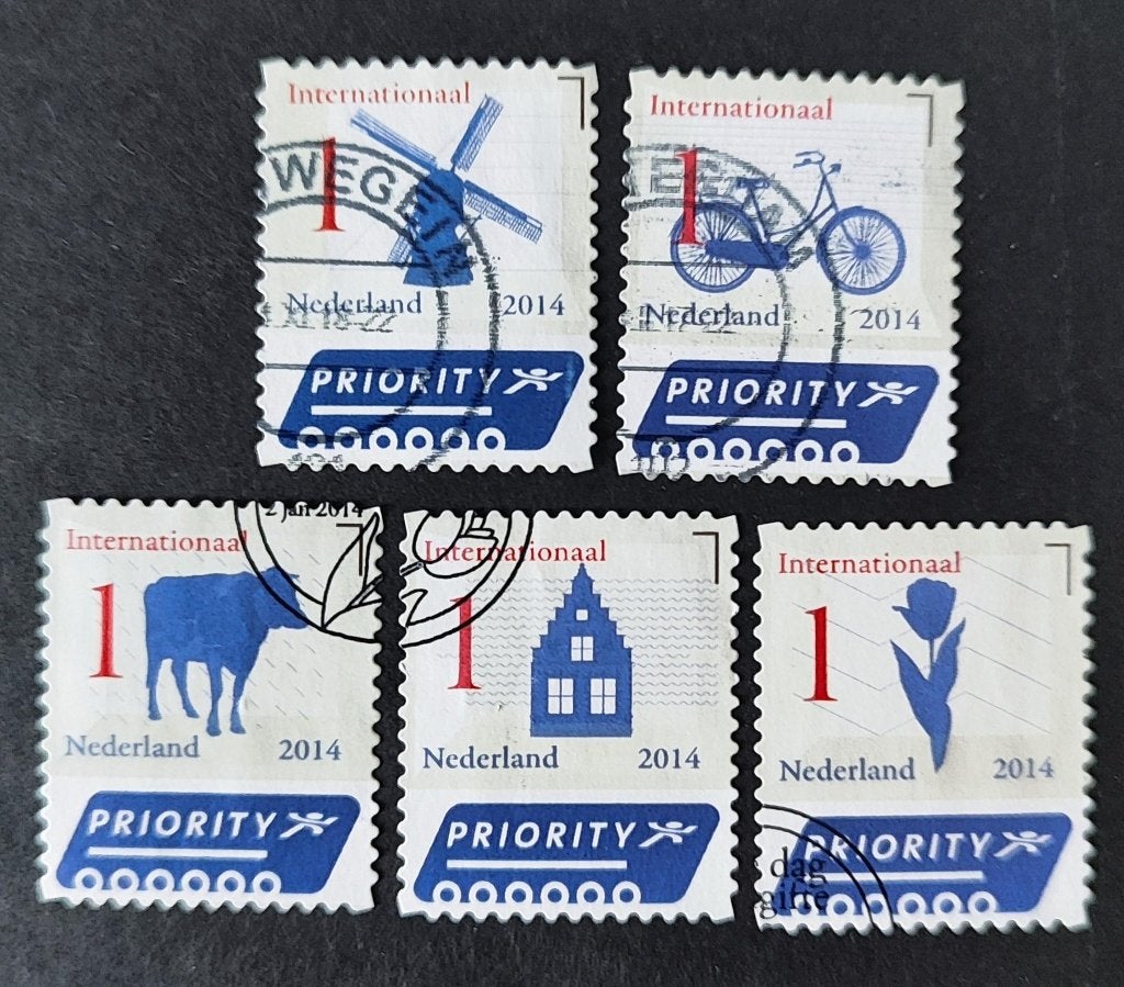 nederland nvph 3150 -  3154, Verzenden, Na 1940, Gestempeld