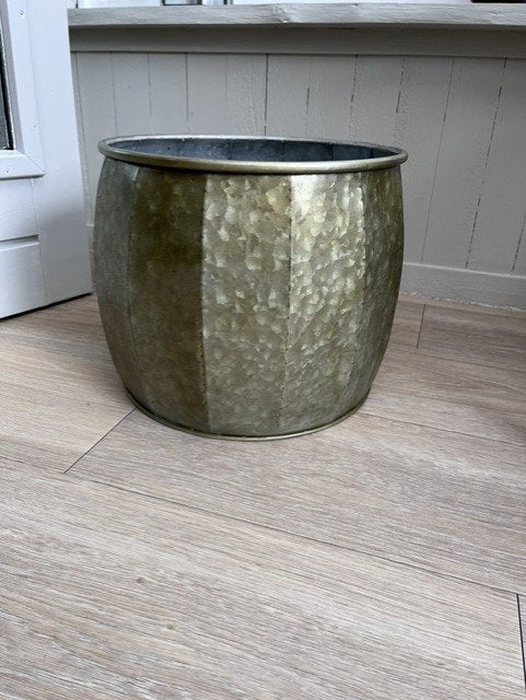 planten pot goud messing metaal, Tuin en Terras, Bloempotten, Rond, Binnen, Zo goed als nieuw, Minder dan 40 cm
