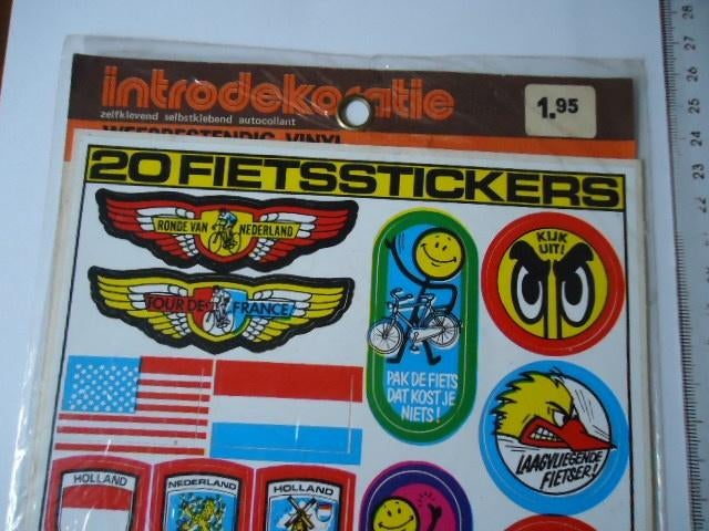 sticker FIETS STICKERVEL jaren 70 racefiets seventies retro, Verzenden, Zo goed als nieuw