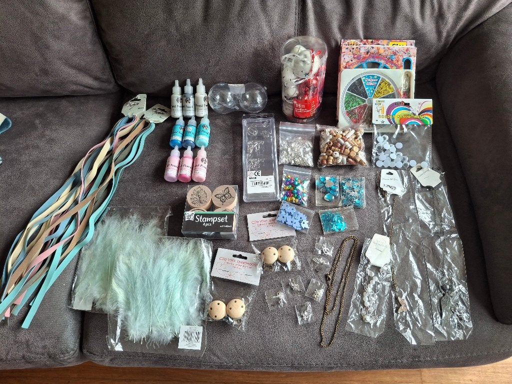 Pakketje div hobby en knutselspullen, Hobby en Vrije tijd, Ophalen, Nieuw, Overige materialen, Knutselmateriaal