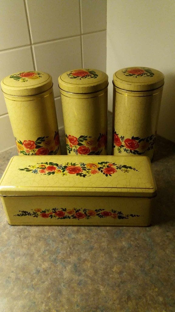 vintage blikken trommen  verkade, Ophalen of Verzenden, Gebruikt, Koek(jes), Verkade