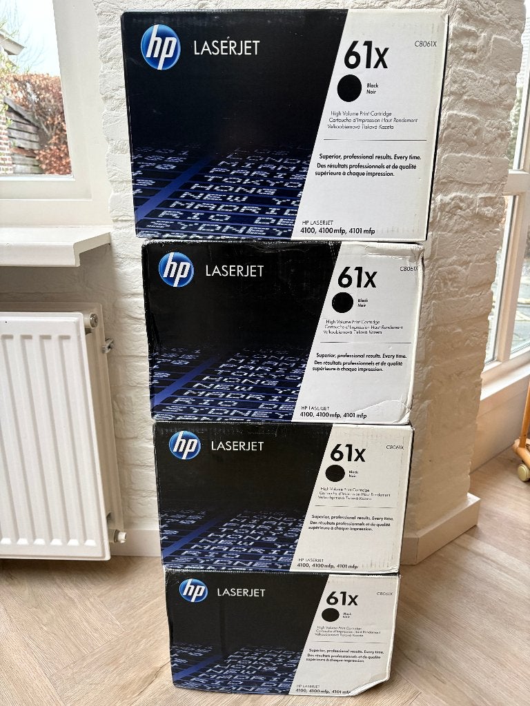 4 toners HP C8061X (HP 61X) voor de HP 4100/4100mfp/4101mfp, Ophalen of Verzenden, Nieuw, Toner, HP (ORIGINEEL)