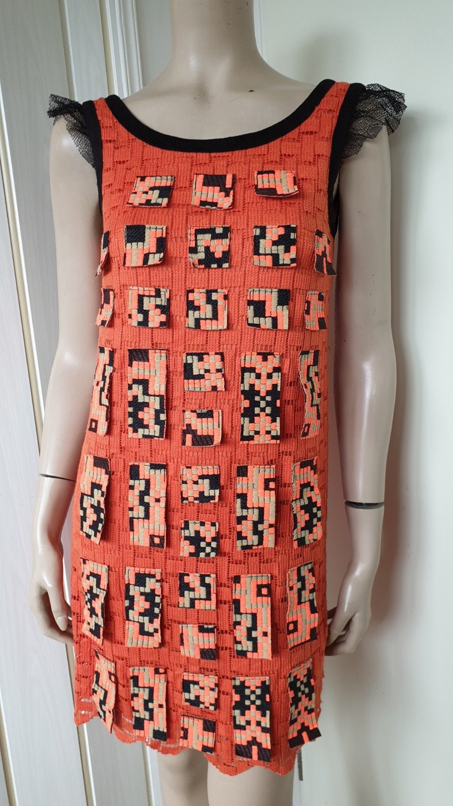 Custo Barcelona jurk maat 2 36/38, Karen Millen, Oranje, Ophalen of Verzenden, Zo goed als nieuw