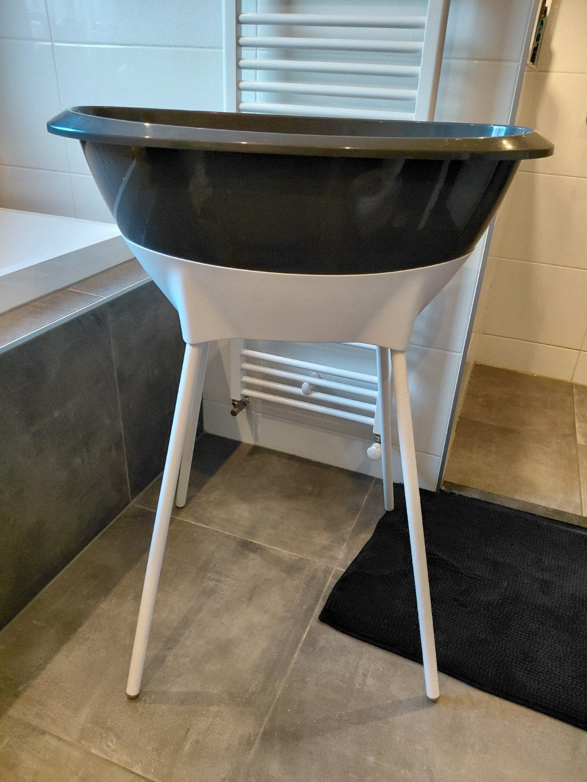 Luma babybad met standaard en afvoerslang, Ophalen, Gebruikt, Badje, Standaard