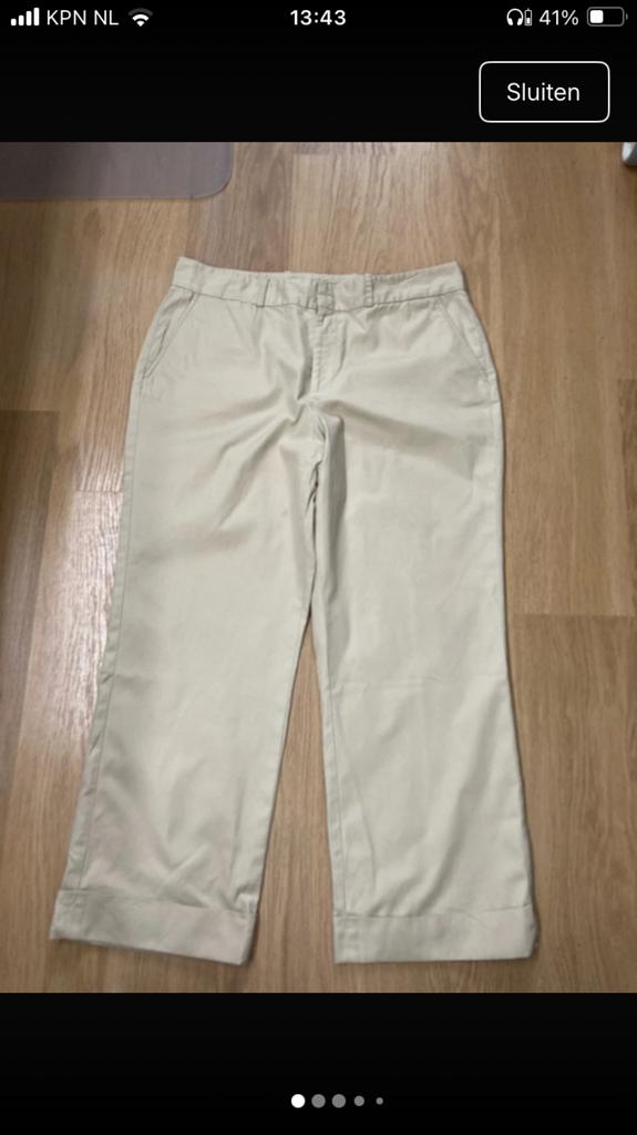 Lauren Ralph Lauren Chino - 10 - Beige, Kleding | Dames, Maat 38/40 (M), Beige, Ophalen of Verzenden, Zo goed als nieuw