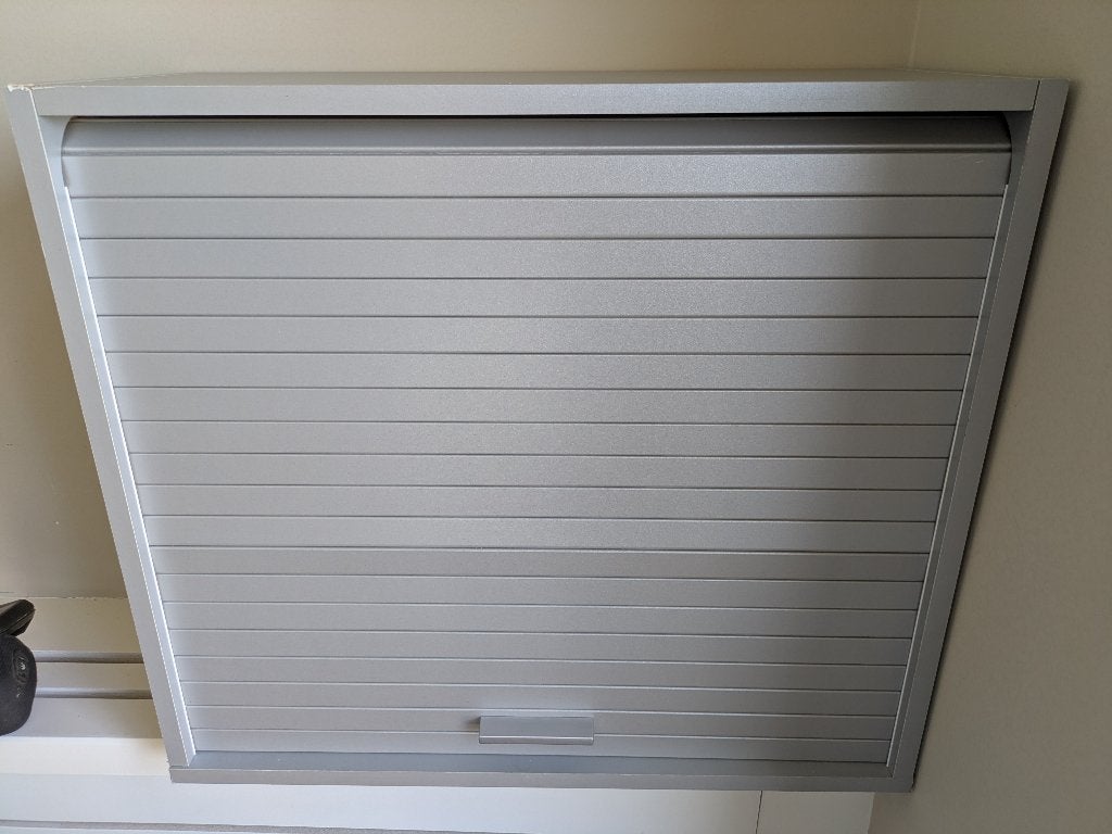 Grey roller shutter cabinet - 35€, Ophalen, Gebruikt, 50 tot 100 cm, Minder dan 25 cm