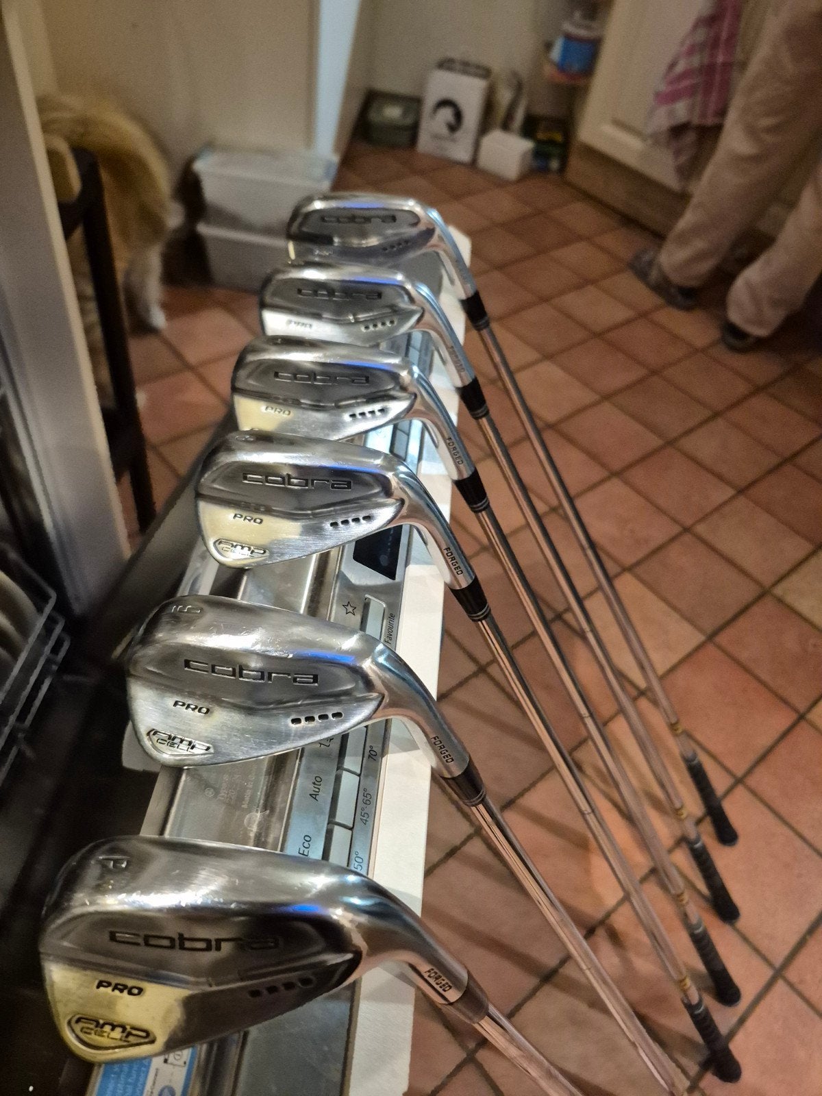 Cobra AMP Pro Golfclubs PW-4 met Rifle Shaft (+0.5 inch), Ophalen of Verzenden, Gebruikt, Set, Overige merken
