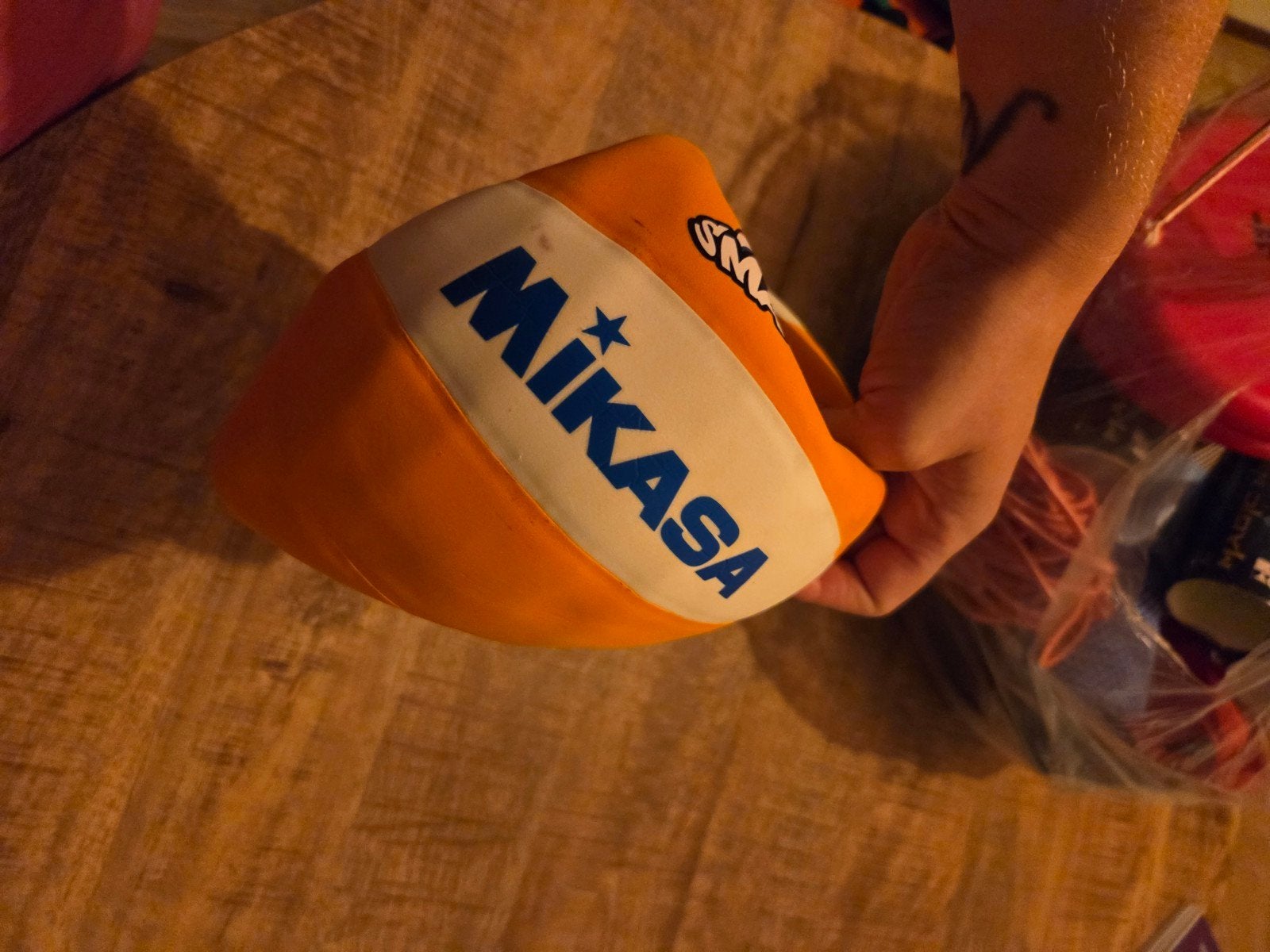 2x Mikasa Smash Volleybal - Oranje/Wit, Sport en Fitness, Ophalen of Verzenden, Nieuw, Bal