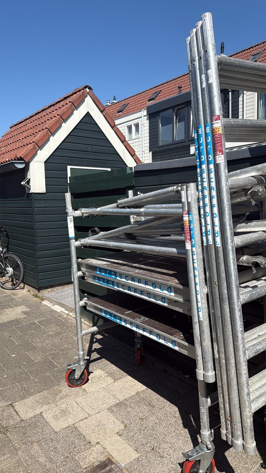 Steiger 7,2m x 1,6m x 0,7m - Euroscaffolo, Ophalen of Verzenden, Gebruikt, Rolsteiger of Kamersteiger, 5 meter of hoger