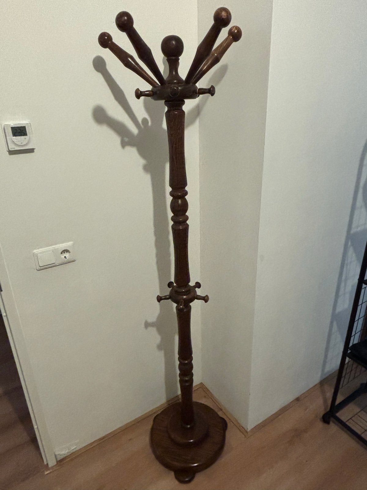Vintage houten staande kapstok, Ophalen, Gebruikt, Staande kapstok, 150 tot 200 cm