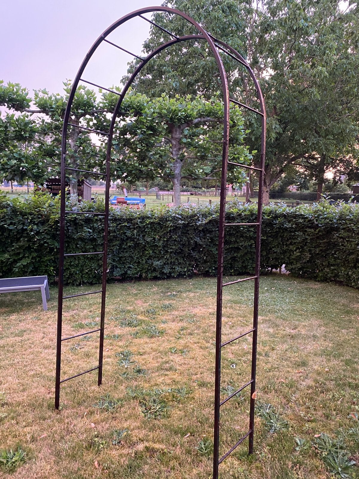Smeedijzeren rozenboog 240x125x40 cm, Ophalen, Gebruikt