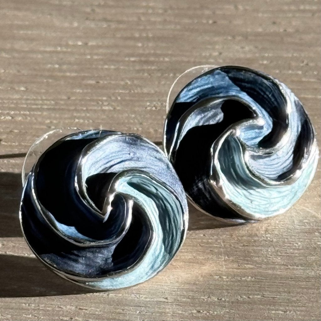 Blauwe oorbellen - stekers, Overige materialen, Blauw, Nieuw, Ophalen of Verzenden