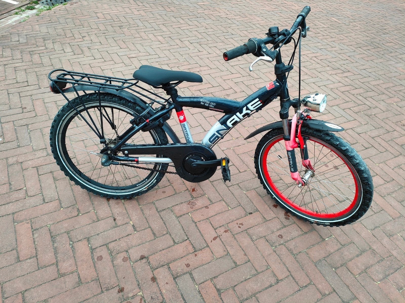 Batavus snake fiets 22 inch met 3 versnelling, Ophalen, Terugtraprem, 22 inch, Versnellingen