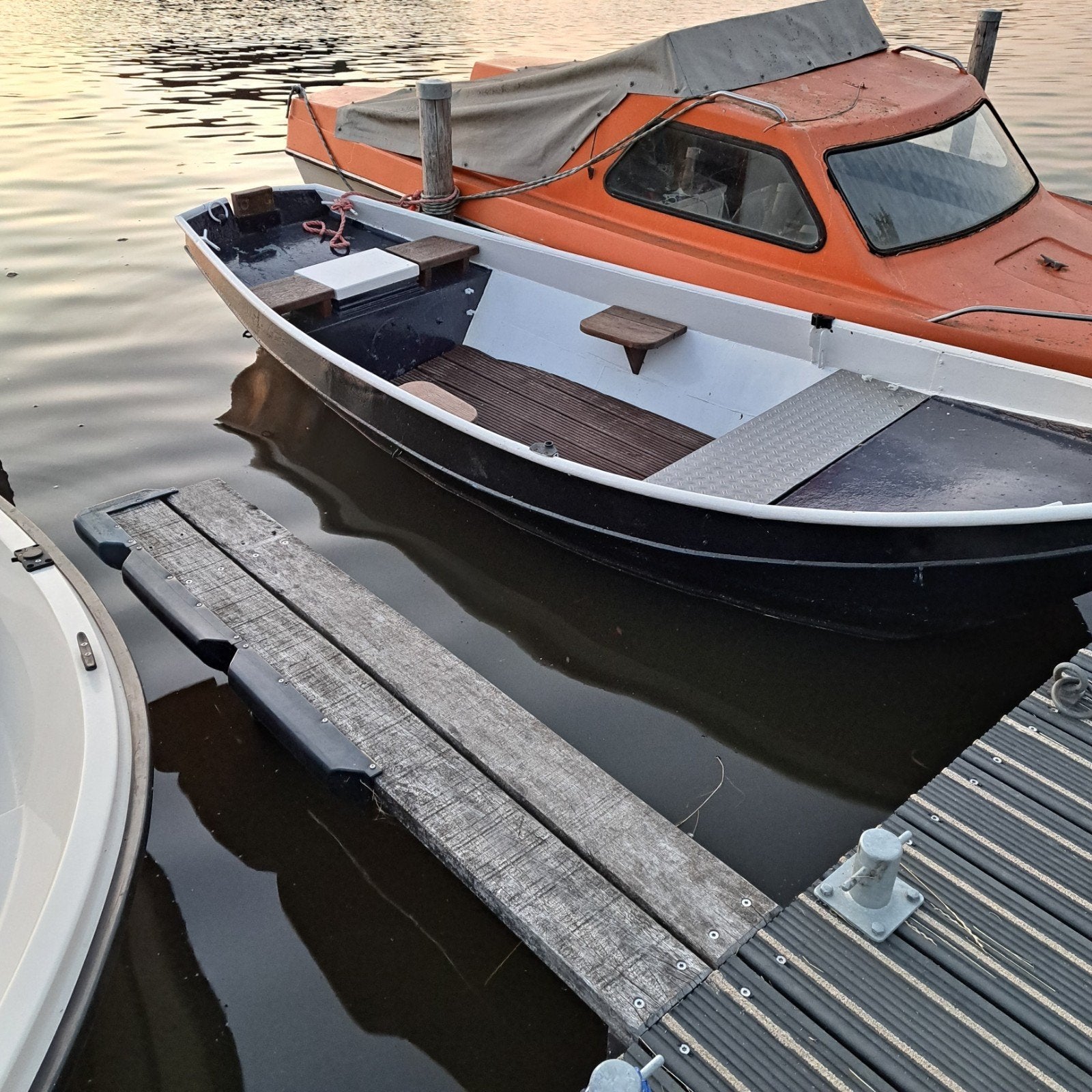 ANDERE BOOT Metalen vletje sloepje tour vis boot, Ophalen, Gebruikt, Staal, Afdekzeil
