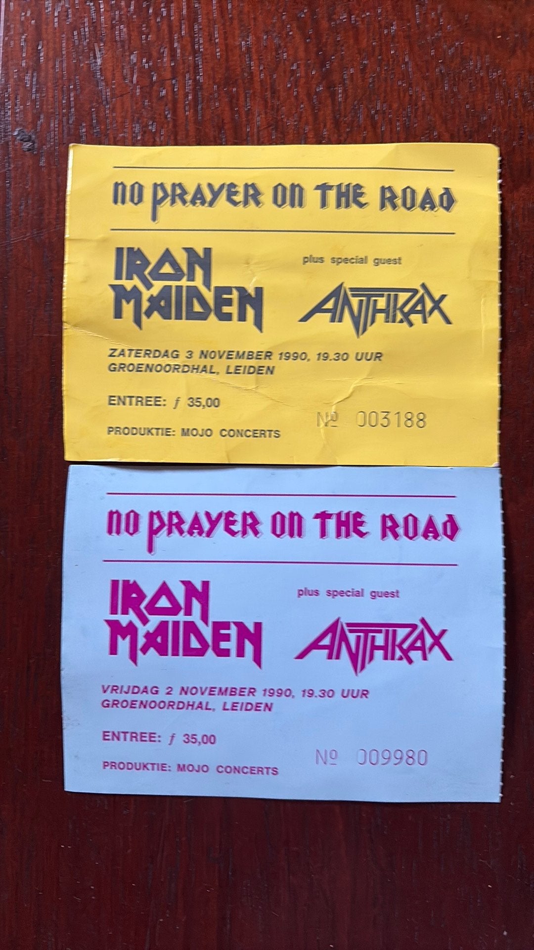 Concertkaartjes iron maiden, Twee personen, Juli