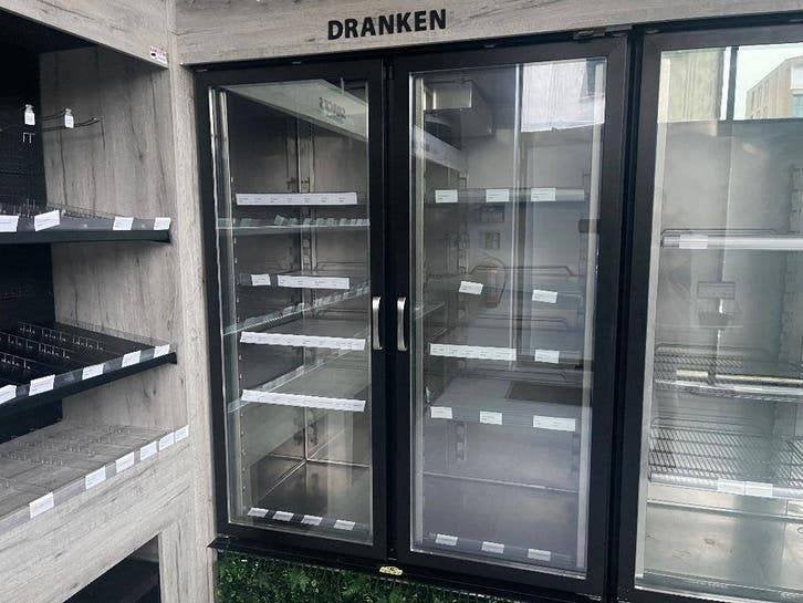 Horeca koelkast - glasdeur - glazen deuren - dubbele deuren, Ophalen, Zo goed als nieuw