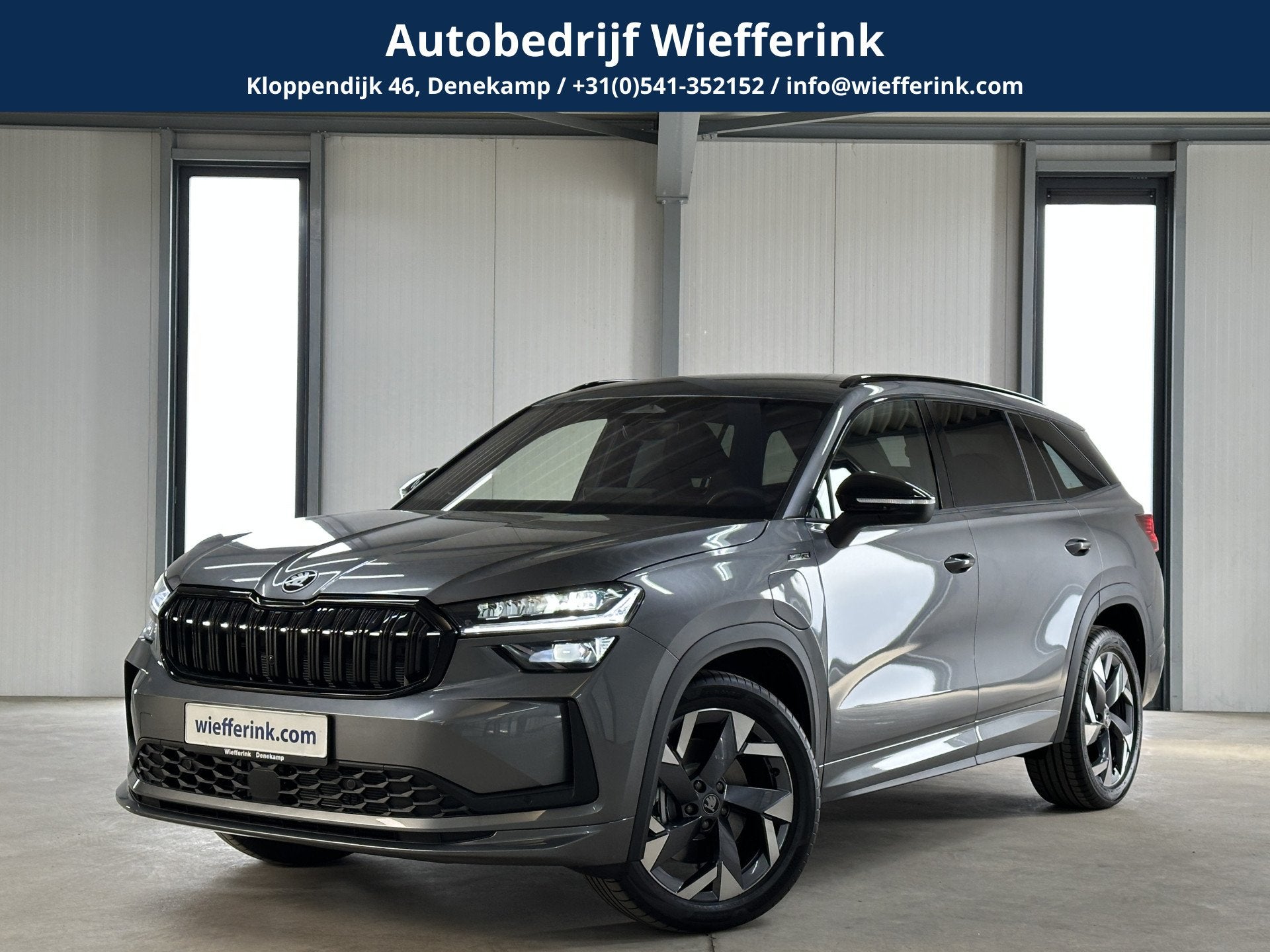 Skoda Kodiaq 1.5 TSI PHEV Sportline | Trekhaak | Canton | Co, Auto's, Zwart, 4 cilinders, Bedrijf, 1813 kg
