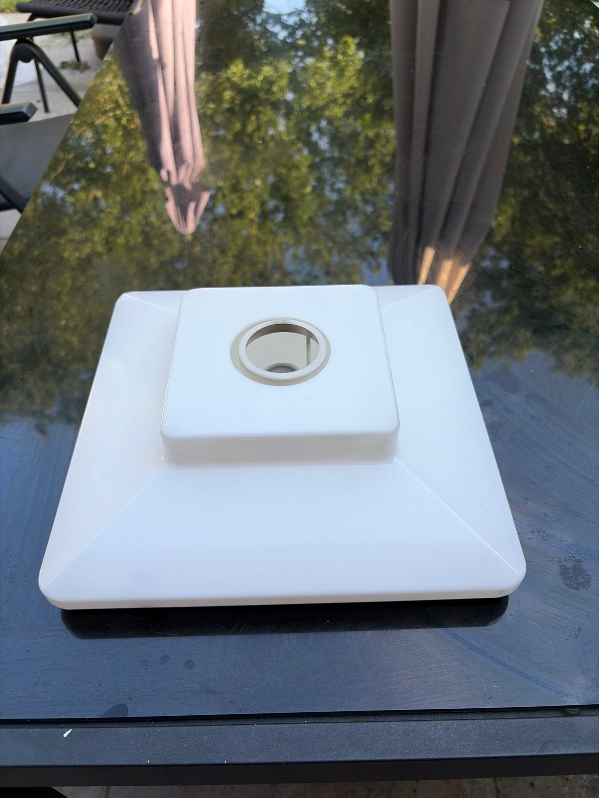 Vintage Jaren '70 Plafond- of Wandlamp - Wit, Kunststof, Gebruikt, Overige merken, E27 (groot)