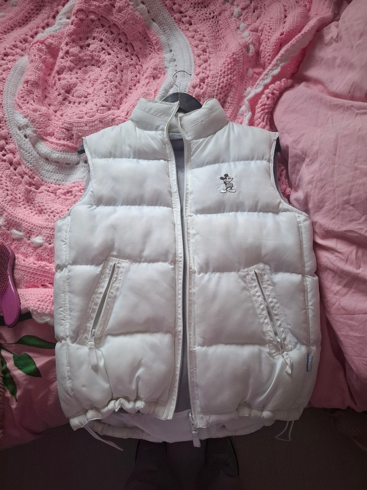 Disney Bodywarmer - Origineel uit Disneyland, Maat 38/40 (M), Disney, Wit, Ophalen of Verzenden