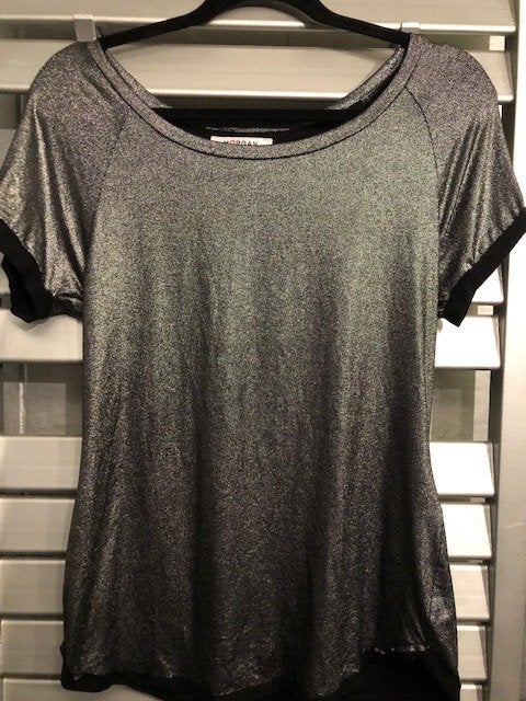 Nieuw shirt / top van Morgan maat XS /S metallic, Zwart, Zo goed als nieuw, Korte mouw, Maat 34 (XS) of kleiner