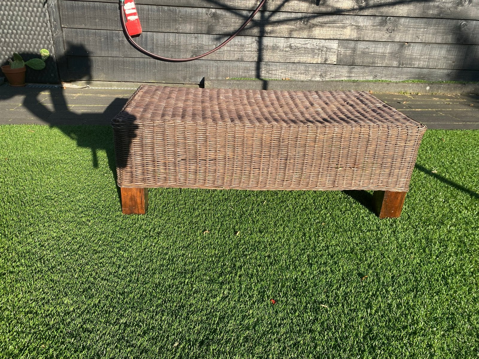 Rotan salontafel - rechthoekig - bruin, Ophalen, Overige materialen, Minder dan 50 cm, Gebruikt