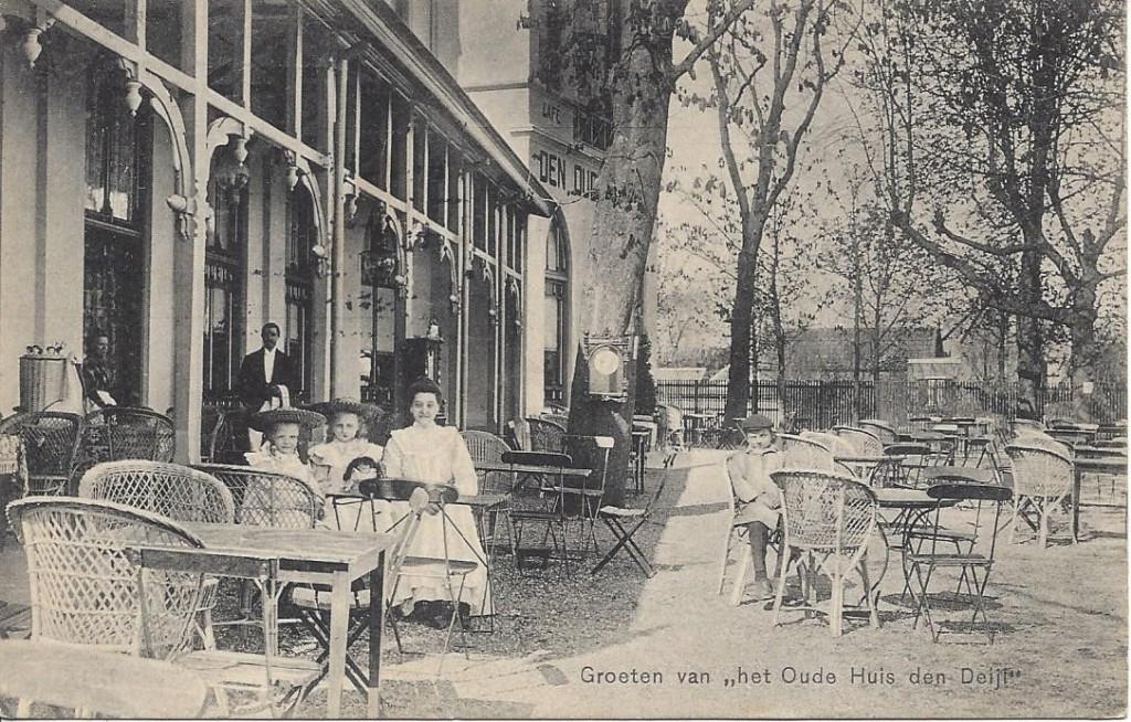Wassenaar, Oude Huis Den Deijl, veel Volk, Tramstempel 1911, Ophalen of Verzenden, Voor 1920, Gelopen, Zuid-Holland