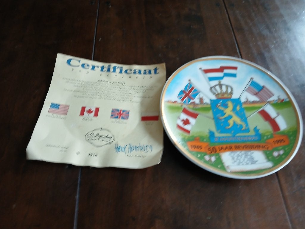 Herdenkingsbord 50 Jaar Bevrijding 1945-1995, Ophalen of Verzenden