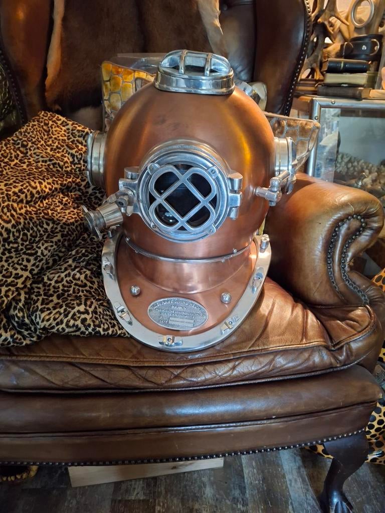 Prachtige levensgrote duikhelm - Koper en Messing, Ophalen of Verzenden, ., ., .