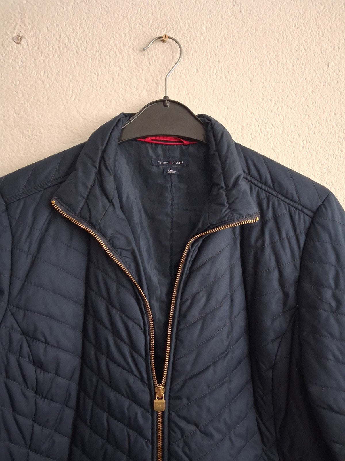 Tommy Hilfiger gewatteerde jas - Maat L, Kleding | Dames, Blauw, Maat 42/44 (L), Ophalen of Verzenden, Zo goed als nieuw