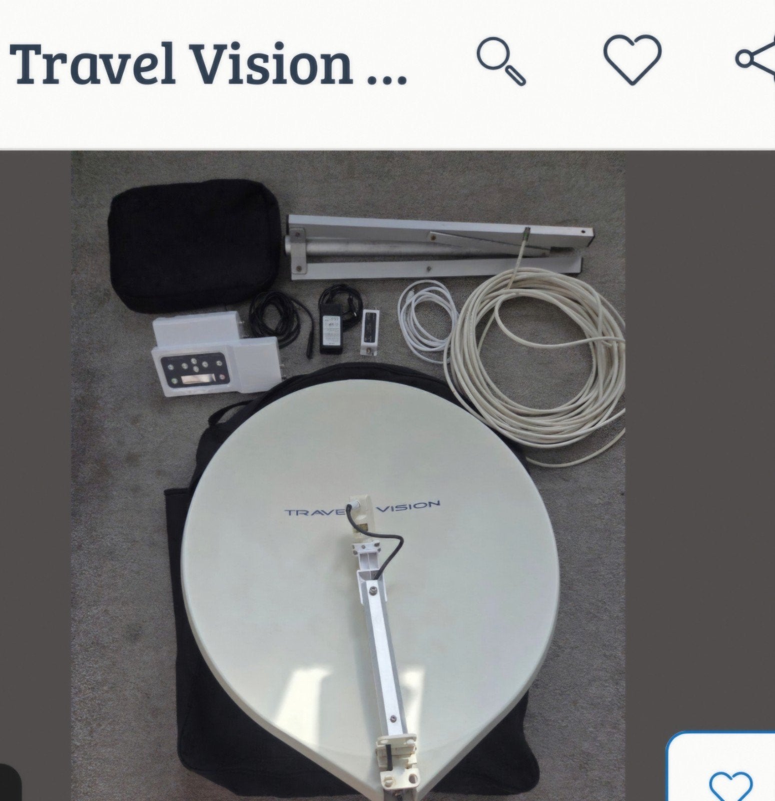 Travel Vision schotelantenne met Amiko HD8265+ ontvanger, Ophalen of Verzenden, Gebruikt