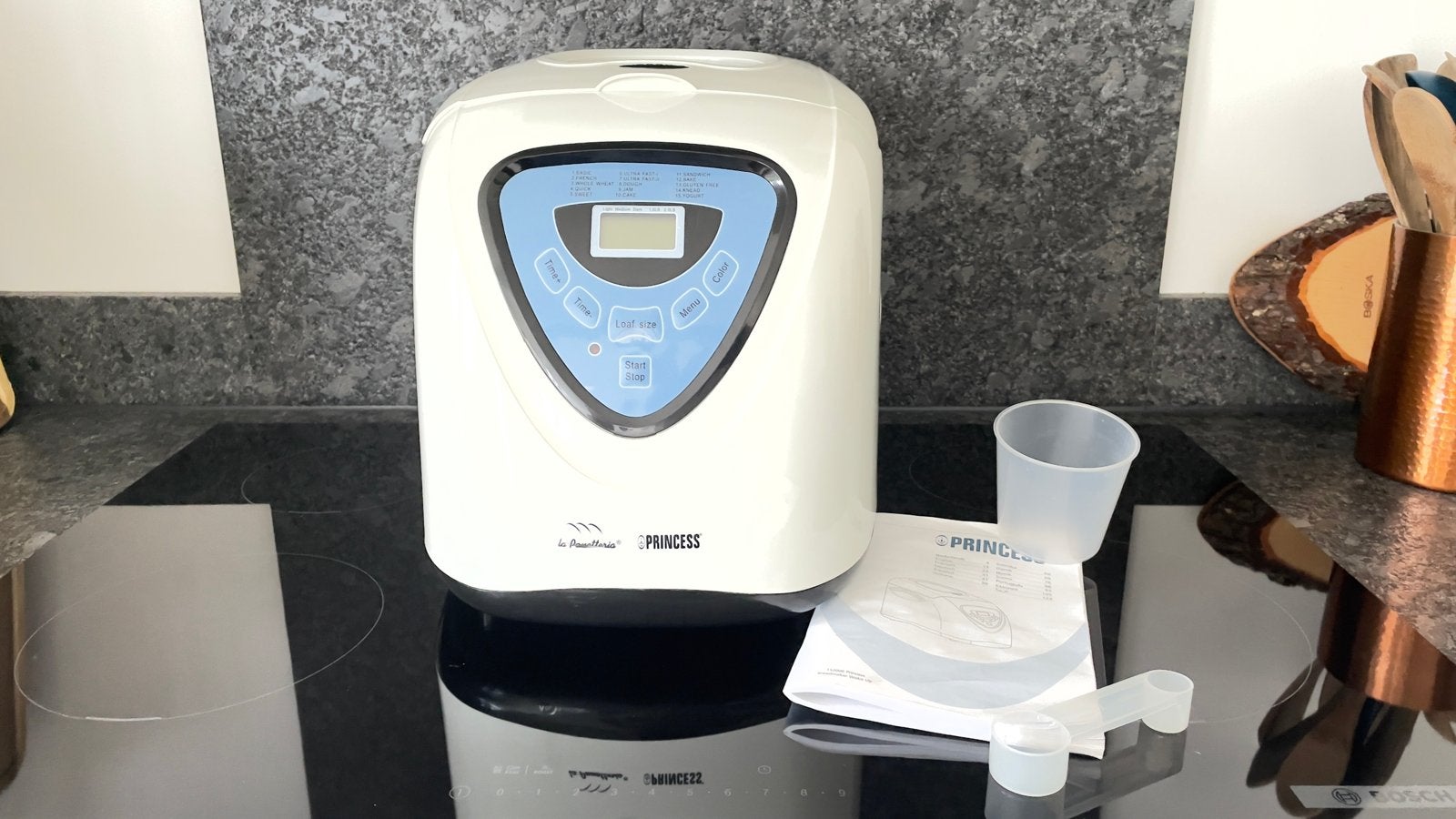 Princess Broodbakmachine La Panetteria 152006, 800 tot 1200 gram deeg, Zo goed als nieuw, Kijkvenster, Ophalen