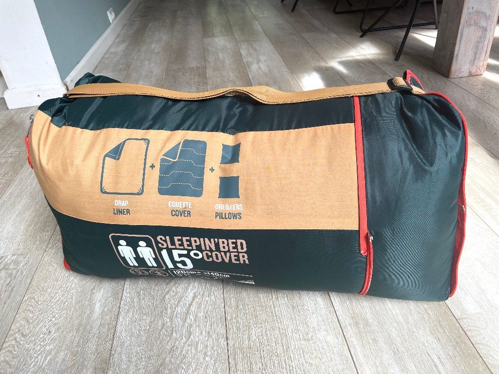 2x Quechua Sleepin'Bed Cover 15C 2-persoons compleet, Ophalen, Zo goed als nieuw