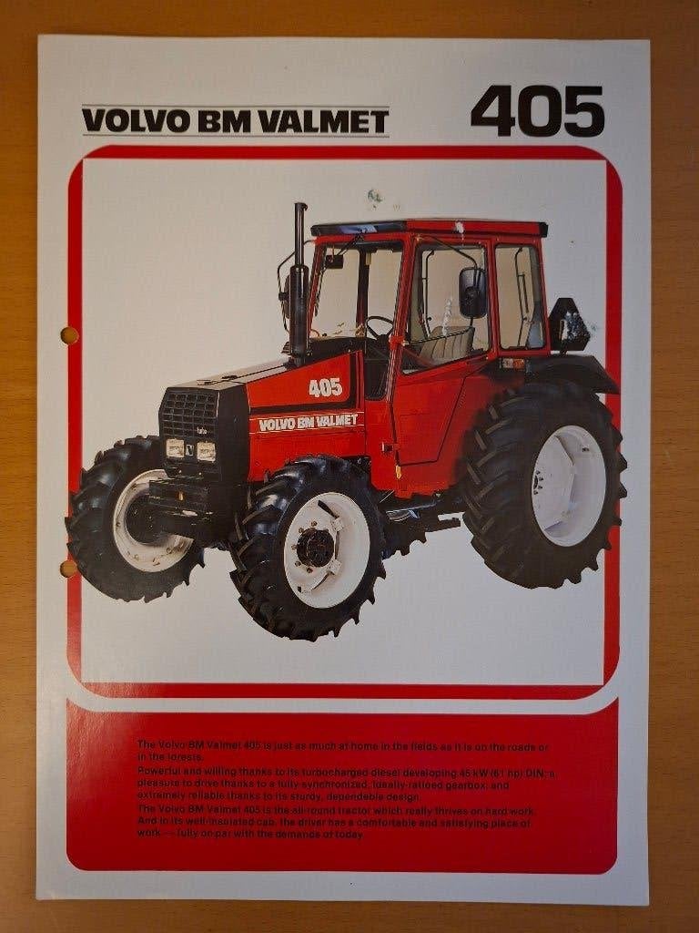 Folder Volvo BM Valmet 405, Ophalen of Verzenden, Gelezen, Tractor en Landbouw