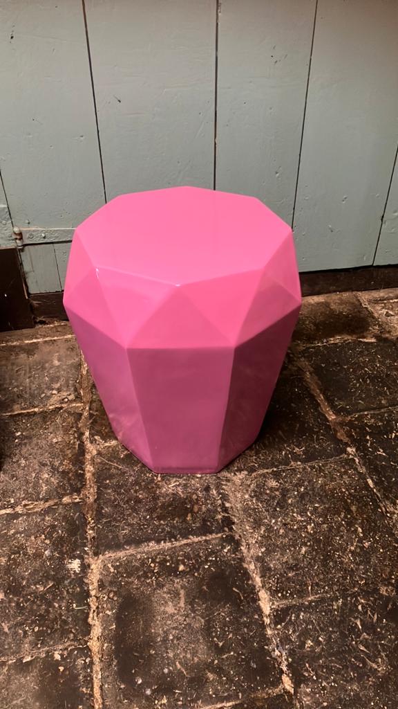 Dresano roze bijzettafeltje kwantum, Ophalen, Rond, Minder dan 55 cm, Minder dan 45 cm