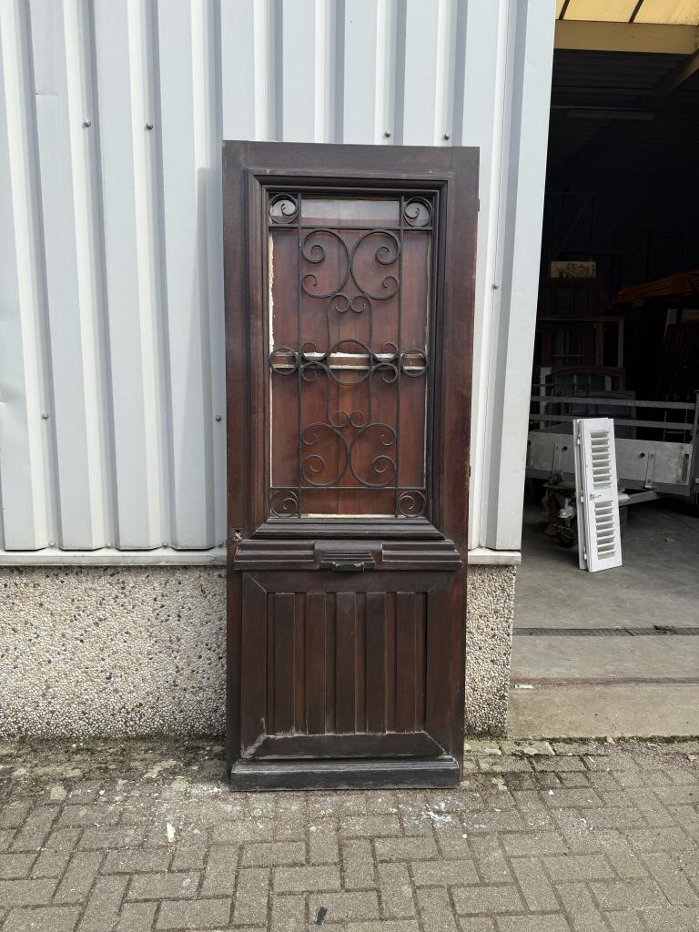 Prachtige eiken antieke Art Deco voordeur, La belle porte, Jurgen.hoogenboezem@gmail.com, 80 tot 100 cm, 215 cm of meer