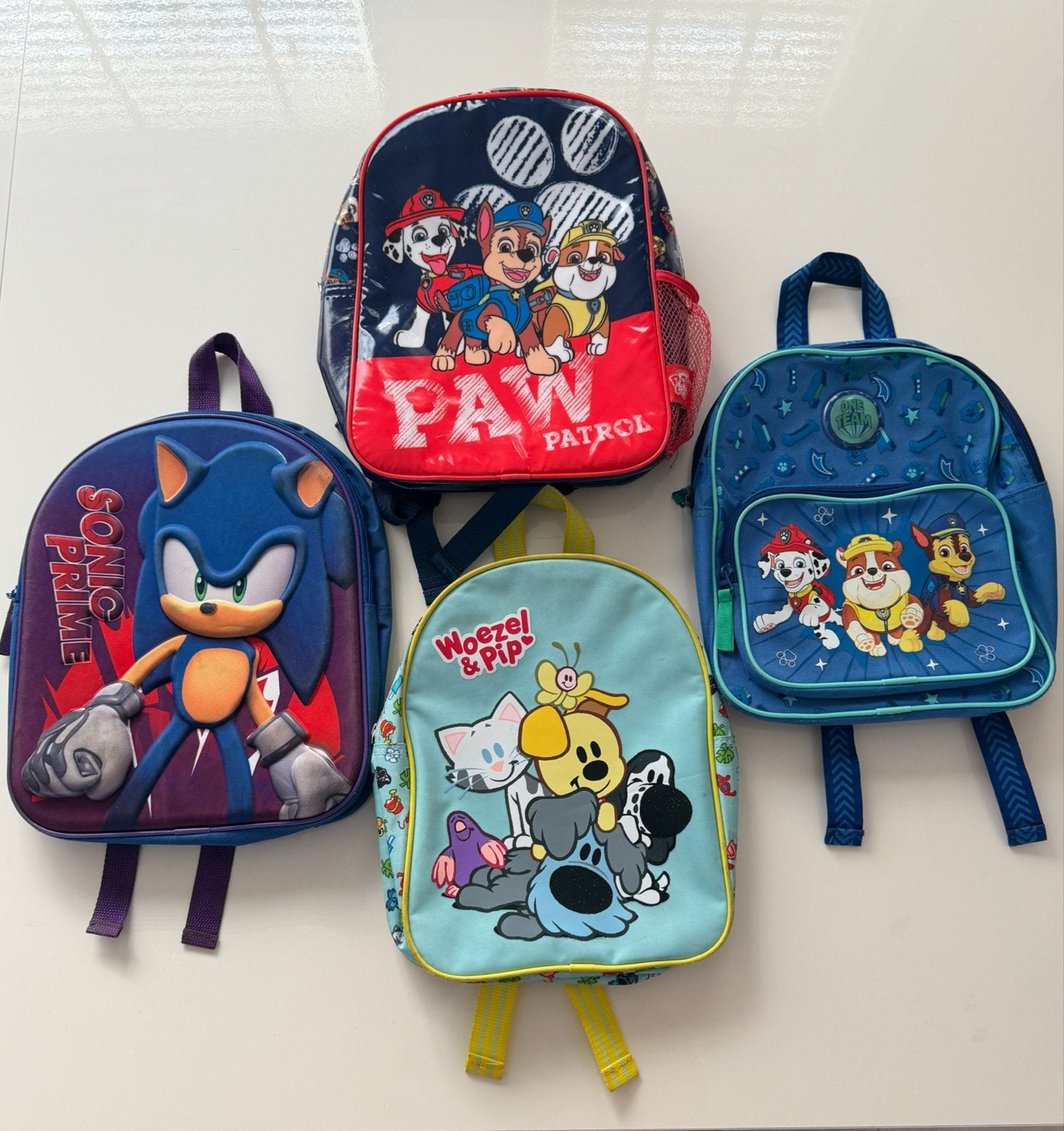 Leuke kinderrugzakken: Paw Patrol, Sonic, Woezel & Pip, Sieraden, Tassen en Uiterlijk, Tassen | Rugtassen, Gebruikt, Disney of Dora
