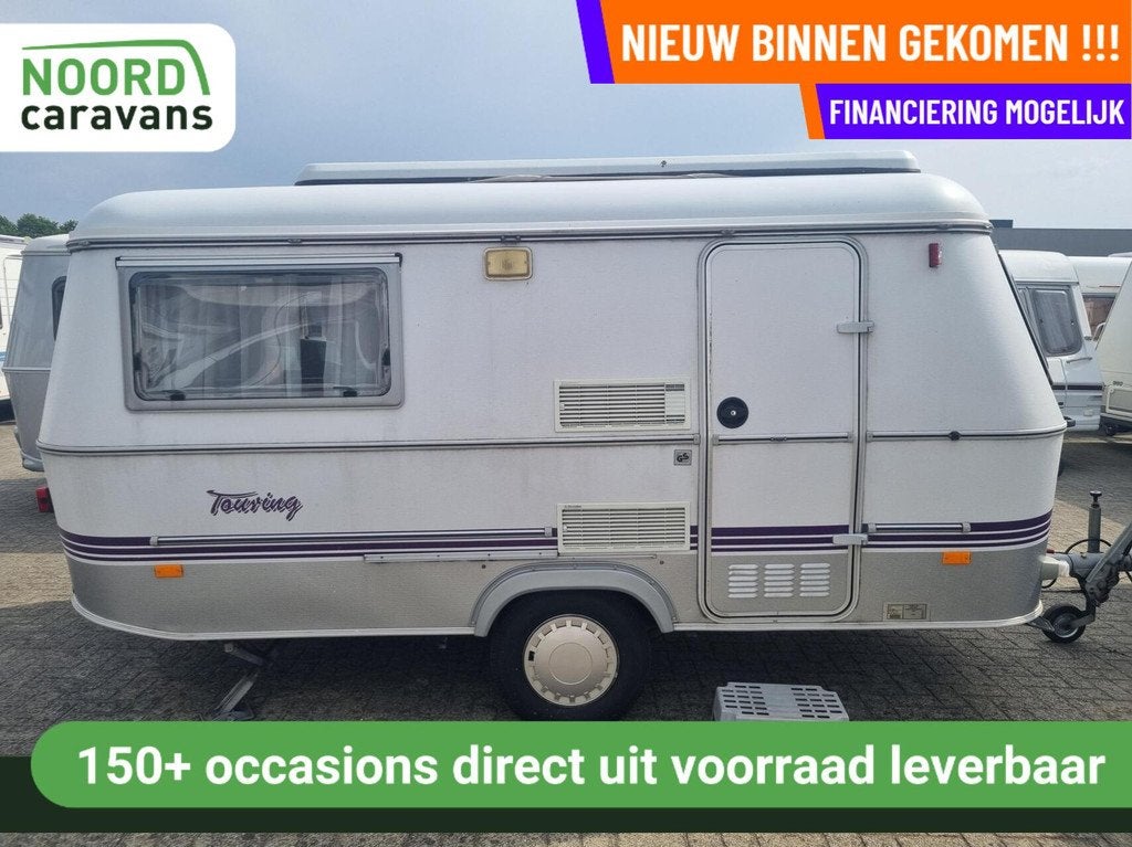 ERIBA TRITON 350 ENKELE BEDDEN +DINETTE +KOPKEUKEN +VOORTENT, Caravans en Kamperen, Caravans, Tot en met 2, Bedrijf, 750 - 1000 kg