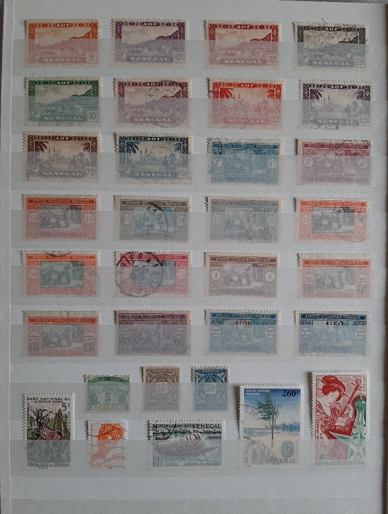 1 Kaart Oude Klassieke Postzegels Senegal Nr. 1 Gestempeld, Ophalen, Overige landen, Gestempeld